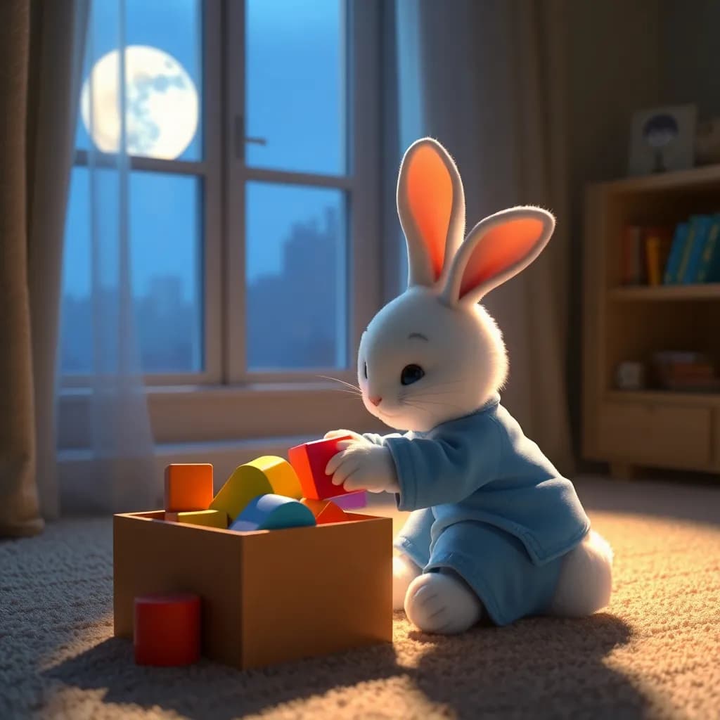 Story illustration for Moonlit Bedtime