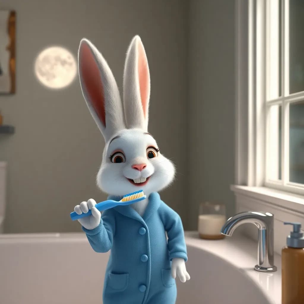 Story illustration for Moonlit Bedtime