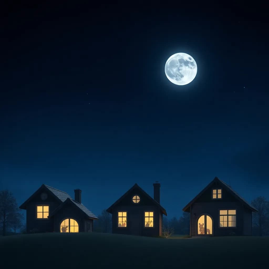 Story illustration for Moonlit Bedtime