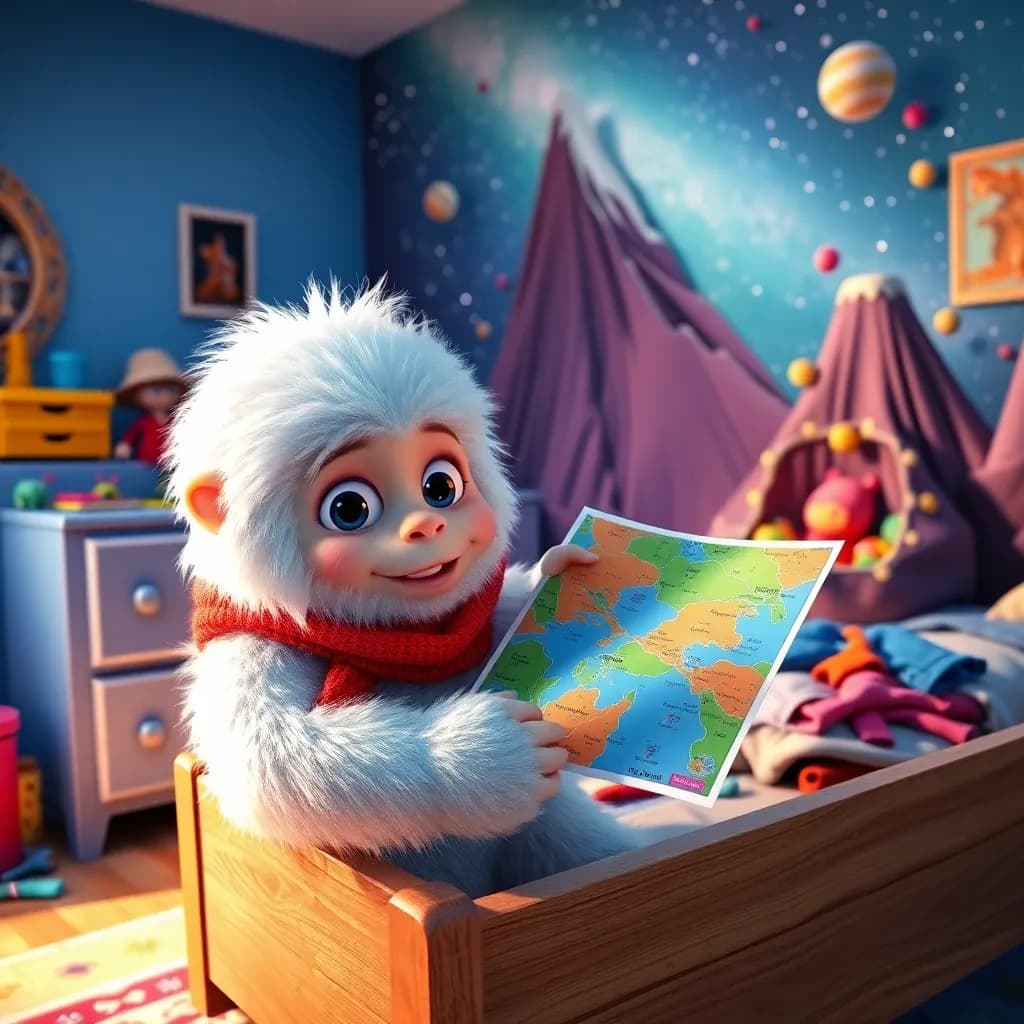 Story illustration for Rumble's Bedtime Adventure: From Grumpy to Giggles