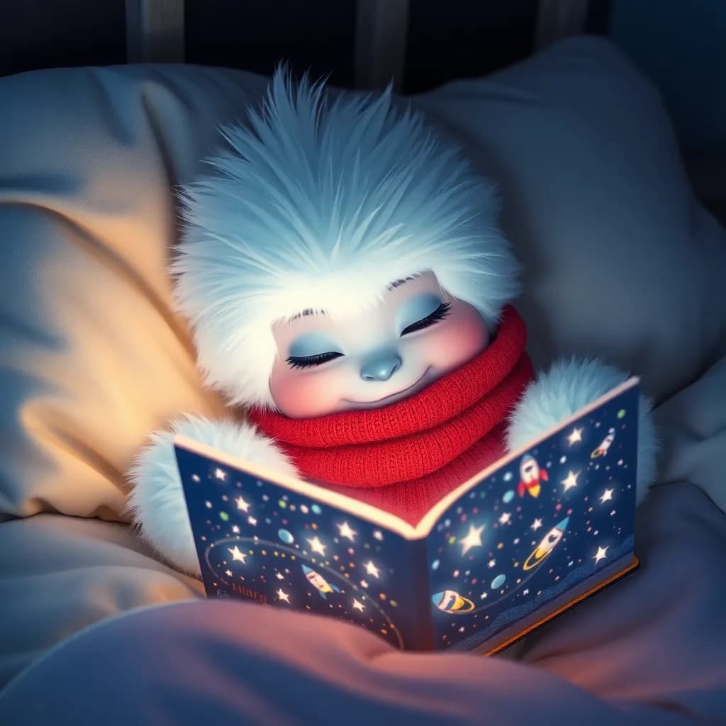 Story illustration for Rumble's Bedtime Adventure: From Grumpy to Giggles