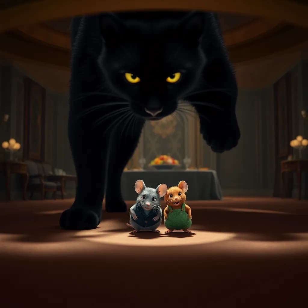 Story illustration for A Tale of Two Mice: City and Country