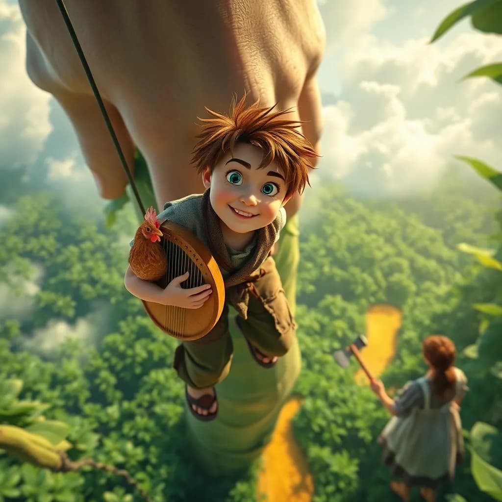 Story illustration for Jack and the Beanstalk: Choices and Adventures