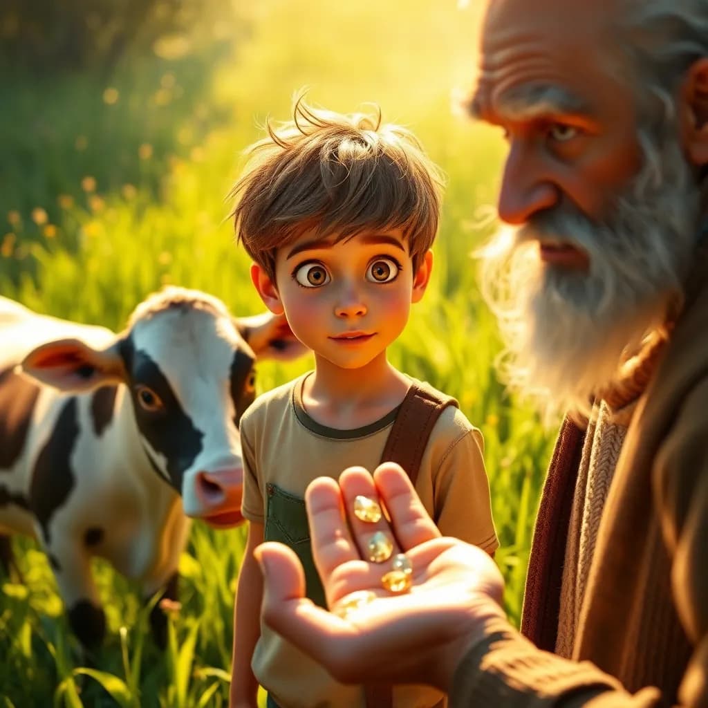 Story illustration for Jack and the Beanstalk: Choices and Adventures