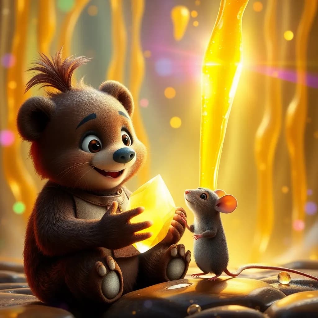 Story illustration for Bruno and the Enchanted Honeyfall