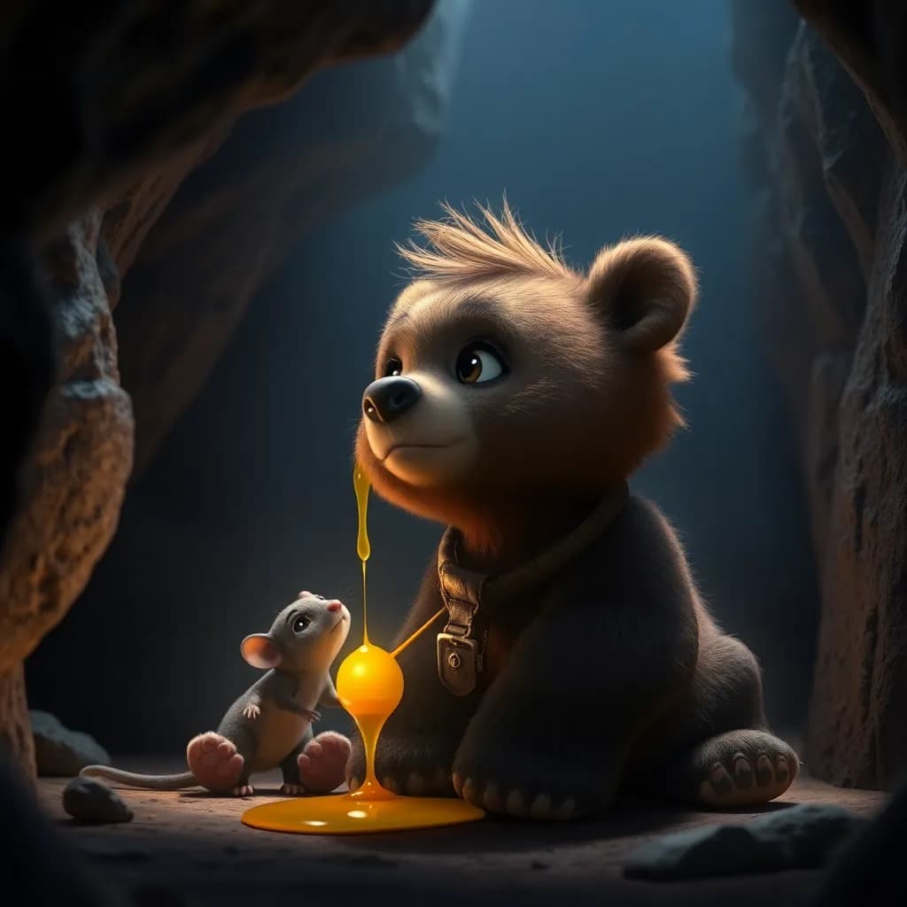 Story illustration for Bruno and the Enchanted Honeyfall