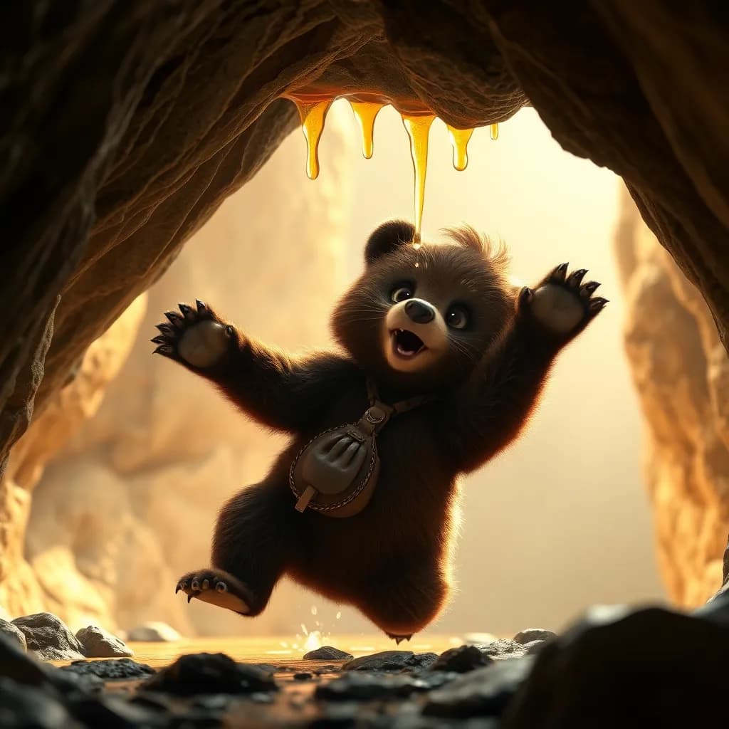 Story illustration for Bruno and the Enchanted Honeyfall