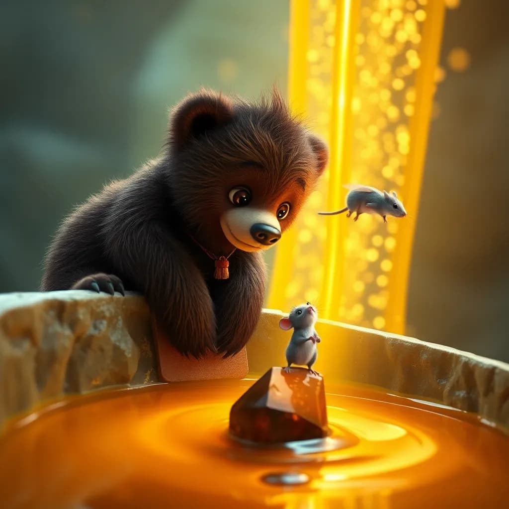 Story illustration for Bruno and the Enchanted Honeyfall