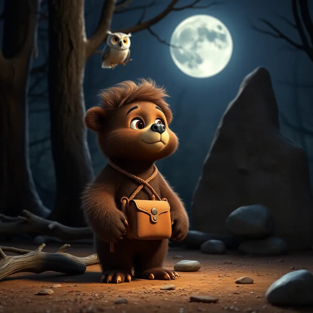 Story illustration for Bruno's Bedtime Honey Hunt