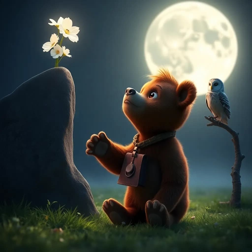 Story illustration for Bruno's Bedtime Honey Hunt