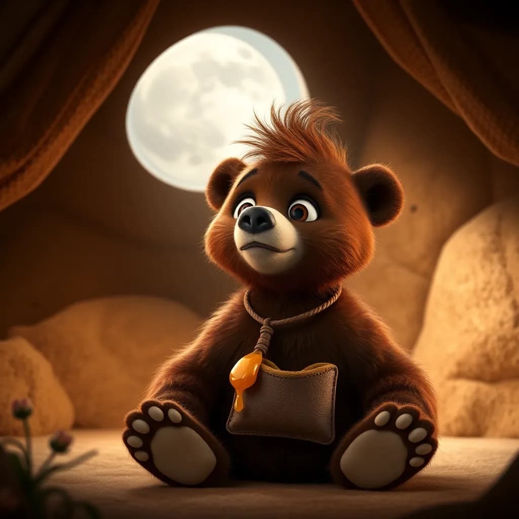 Story illustration for Bruno's Bedtime Honey Hunt