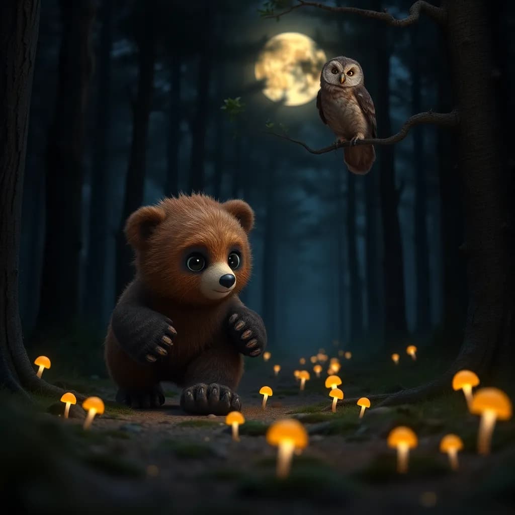 Story illustration for Bruno's Bedtime Honey Hunt