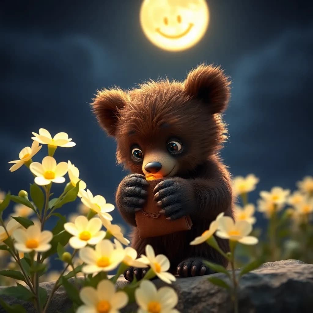 Story illustration for Bruno's Bedtime Honey Hunt