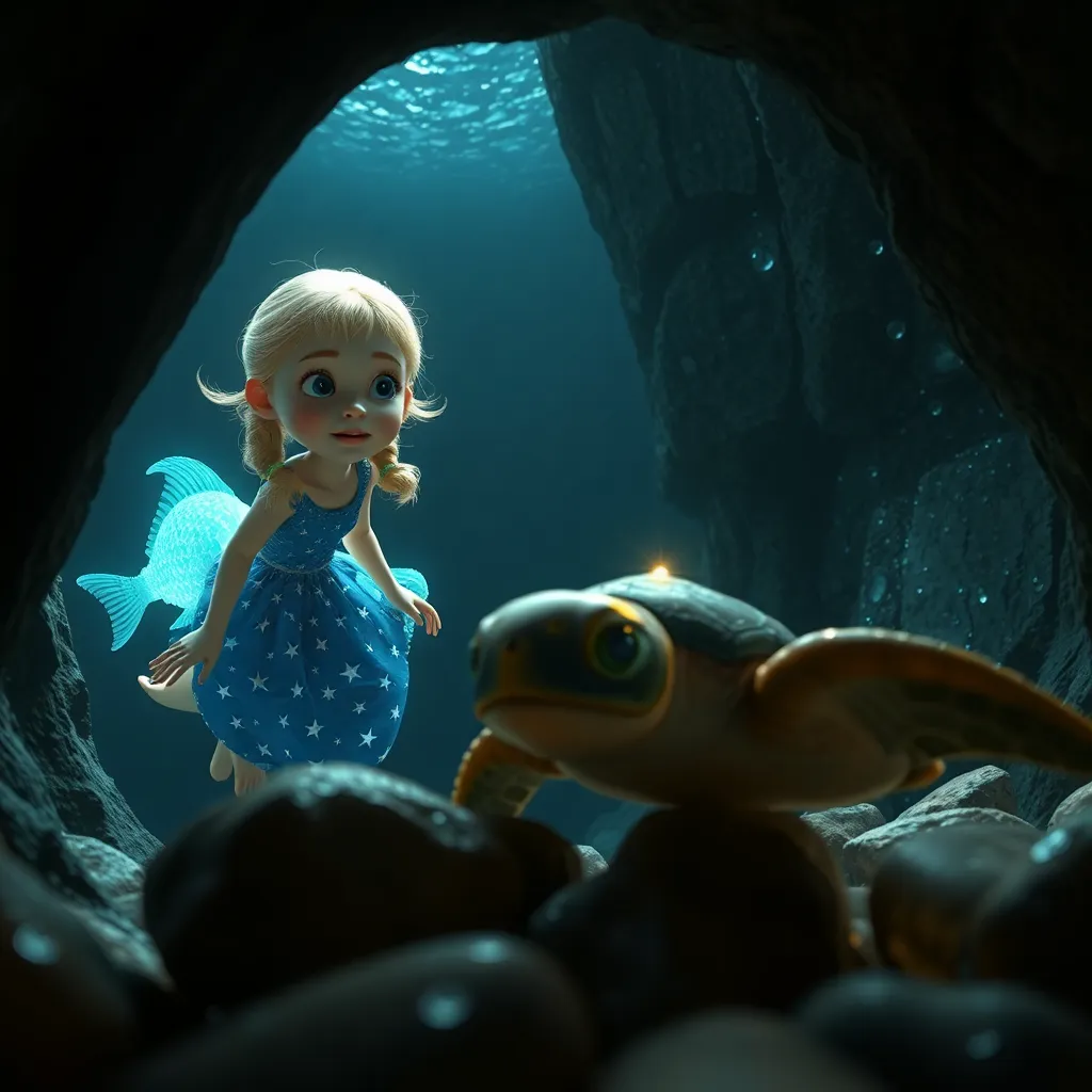 Story illustration for Nadine's Underwater Adventure: Creatures, Creativity, and Hidden Treasures