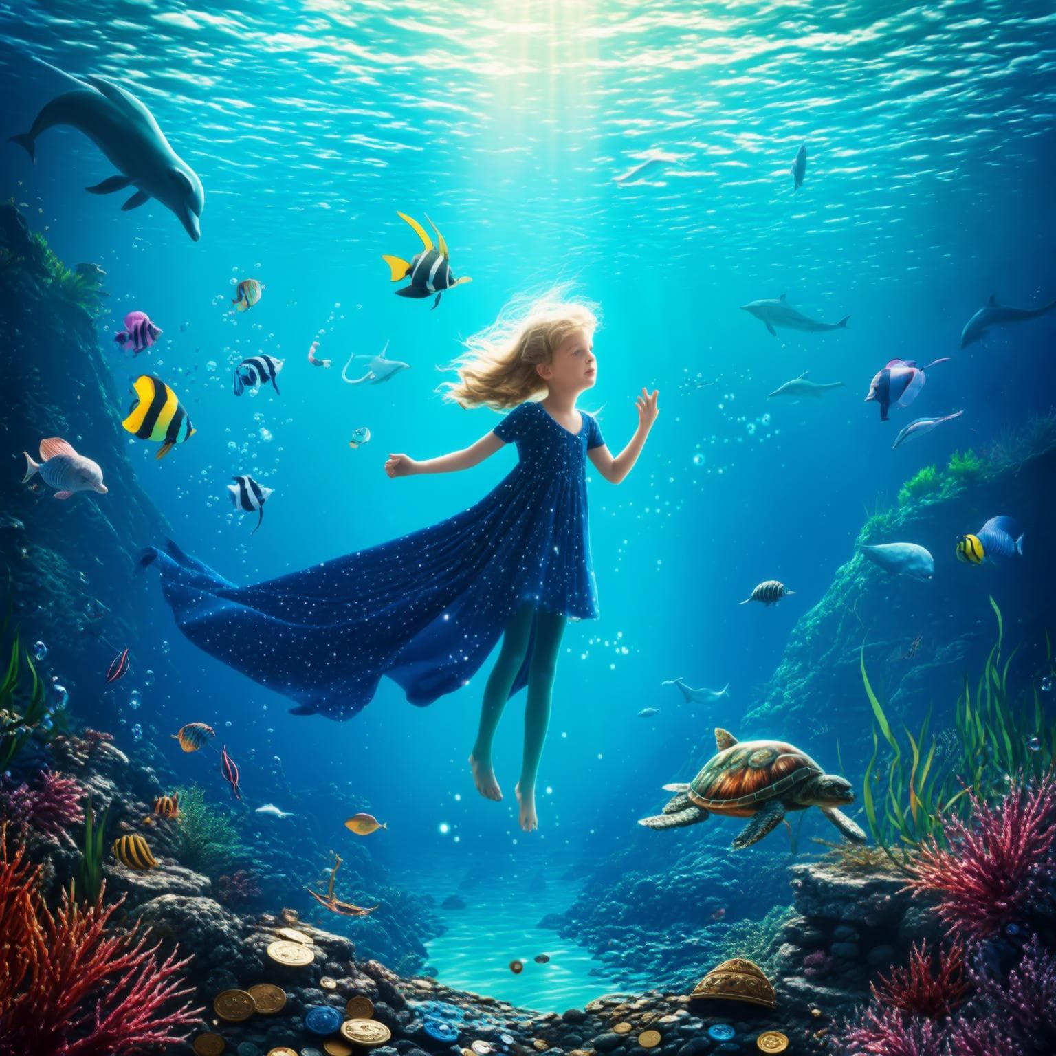 Nadine's Underwater Adventure: Creatures, Creativity, and Hidden Treasures