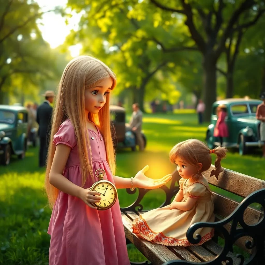 Story illustration for Ava and the Time-Traveling Pocket Watch: Lessons Learned Through Kindness