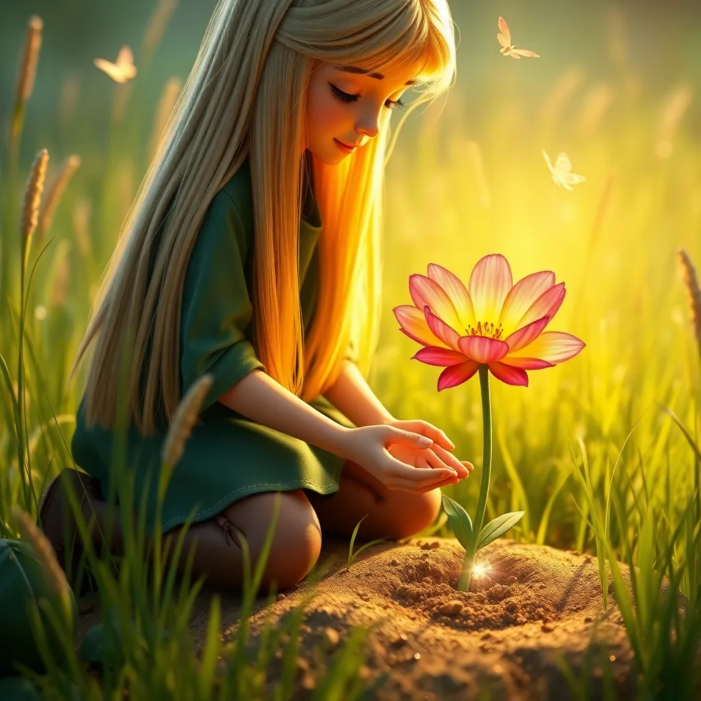 Story illustration for Ava's Quest for the Enchanted Blossom