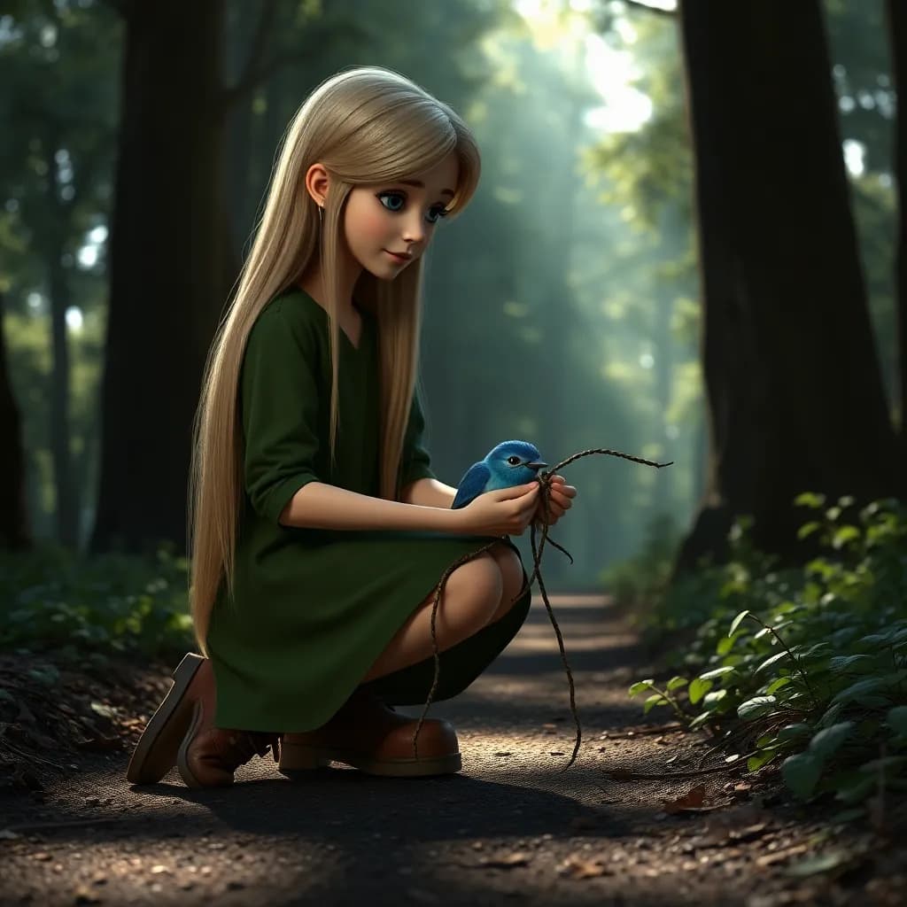 Story illustration for Ava's Quest for the Enchanted Blossom