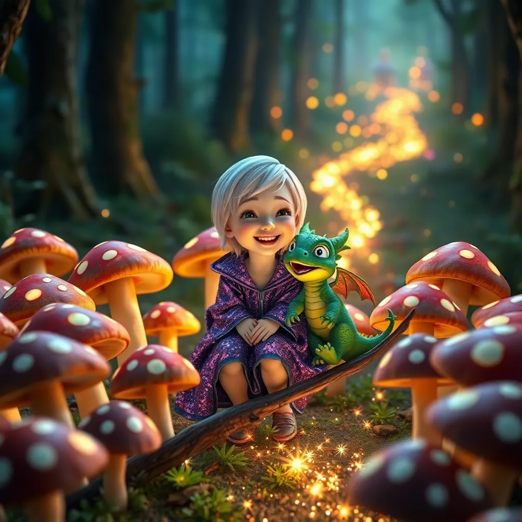 Story illustration for Emery and the Enchanted Forest: A Humorous Journey with Mystical Friends