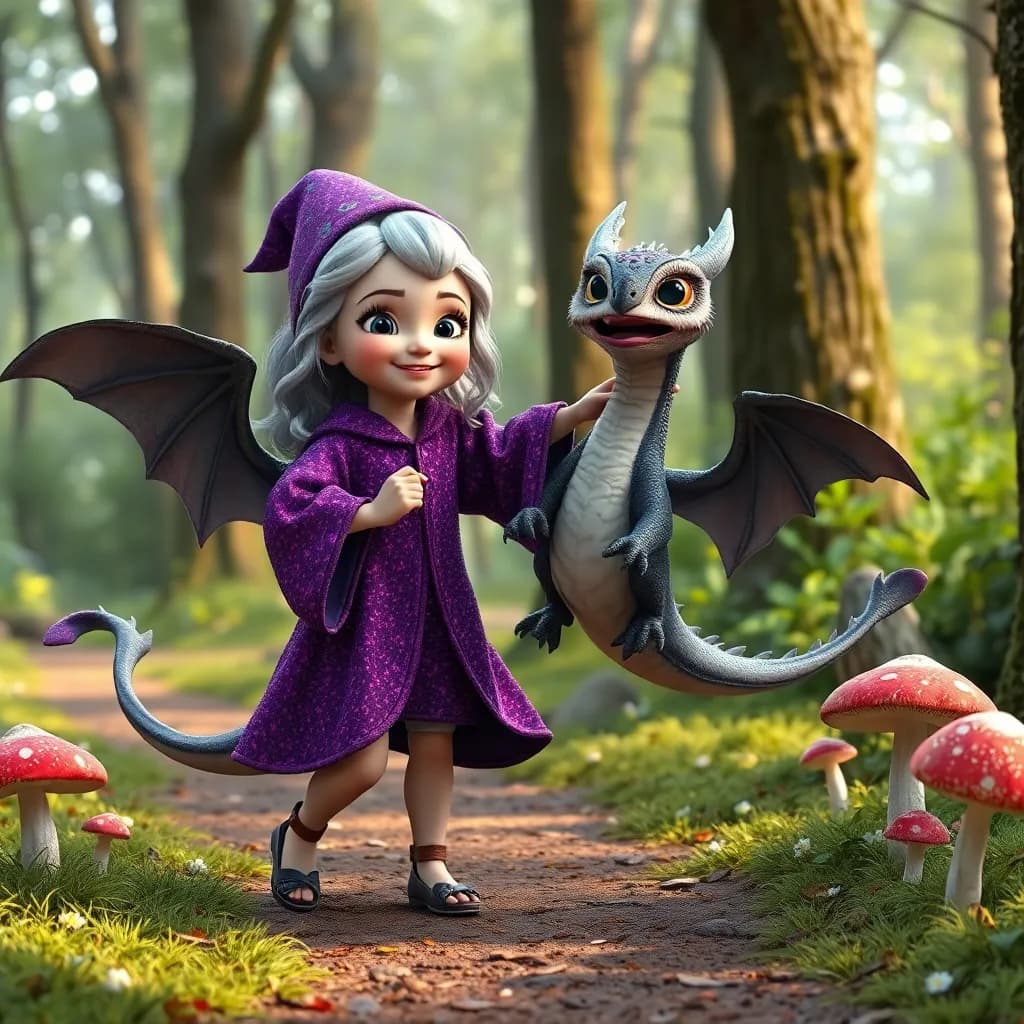 Story illustration for Emery and the Enchanted Forest: A Humorous Journey with Mystical Friends