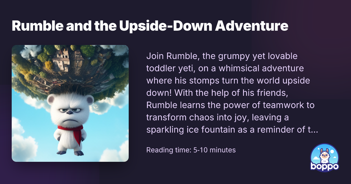 Rumble and the Upside-Down Adventure - Interactive Children's Story ...